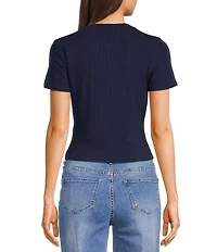 Sadie & Sage Knit Short Sleeve Fitted Top