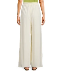 Sadie & Sage Linen Blend Elastic Waist Wide Leg Pull-On Pants