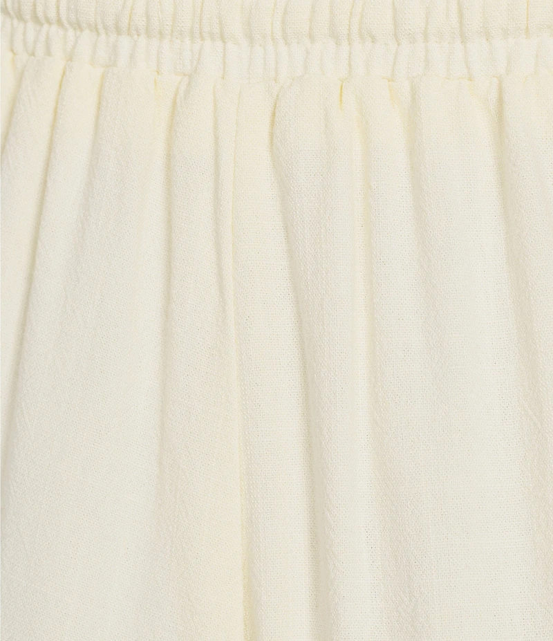 Sadie & Sage Linen Blend Elastic Waist Wide Leg Pull-On Pants