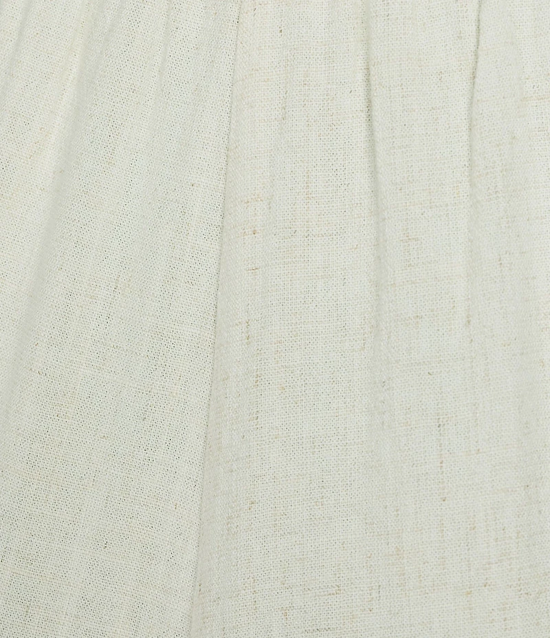 Sadie & Sage Linen Blend Ric Rac Trim Coordinating Wide Leg Pants