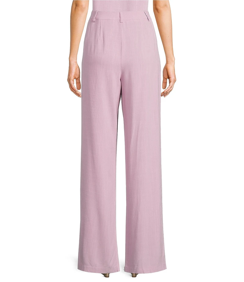 Sadie & Sage Linen Full Length Pleated Coordinating Trousers