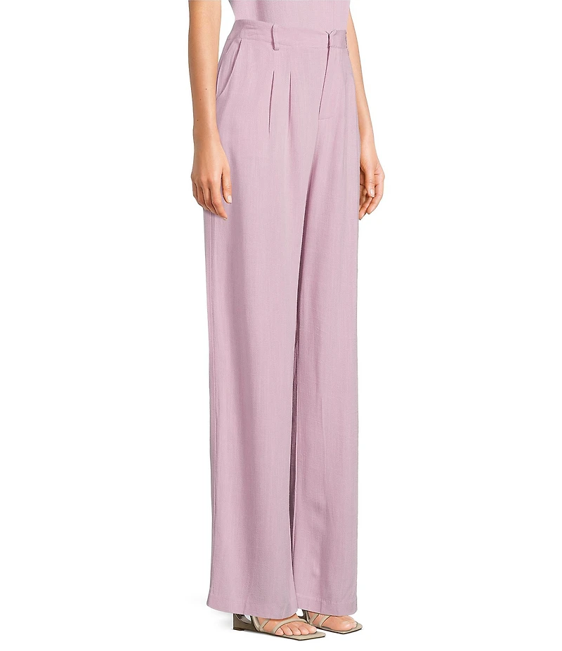 Sadie & Sage Linen Full Length Pleated Coordinating Trousers