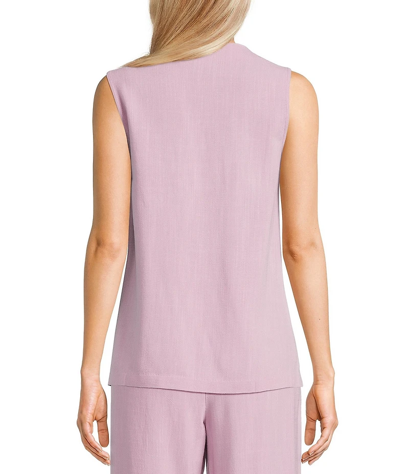 Sadie & Sage Linen V-Neck Button Front Coordinating Vest Top