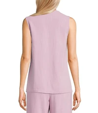 Sadie & Sage Linen V-Neck Button Front Coordinating Vest Top