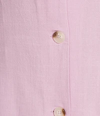 Sadie & Sage Linen V-Neck Button Front Coordinating Vest Top
