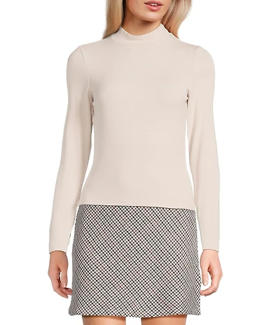Sadie & Sage Mock Neck Long Sleeve Thumbhole Cuff Top