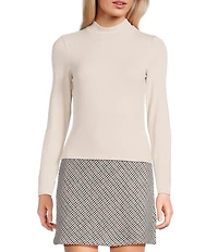 Sadie & Sage Mock Neck Long Sleeve Thumbhole Cuff Top