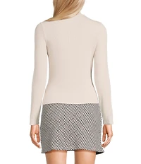Sadie & Sage Mock Neck Long Sleeve Thumbhole Cuff Top
