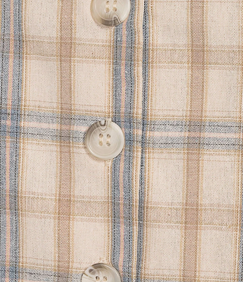 Sadie & Sage Plaid Button Front Vest