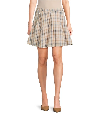 Sadie & Sage Plaid Pleated Skirt