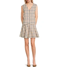 Sadie & Sage Plaid Pleated Skirt