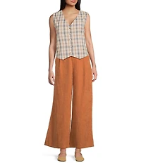 Sadie & Sage Pleated Wide Leg Side Pocket Pants