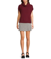 Sadie & Sage Ribbed Knit Turtle Neck Sleeveless Sweater