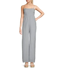 Sadie & Sage Sands Woven Thinstripe Jumpsuit
