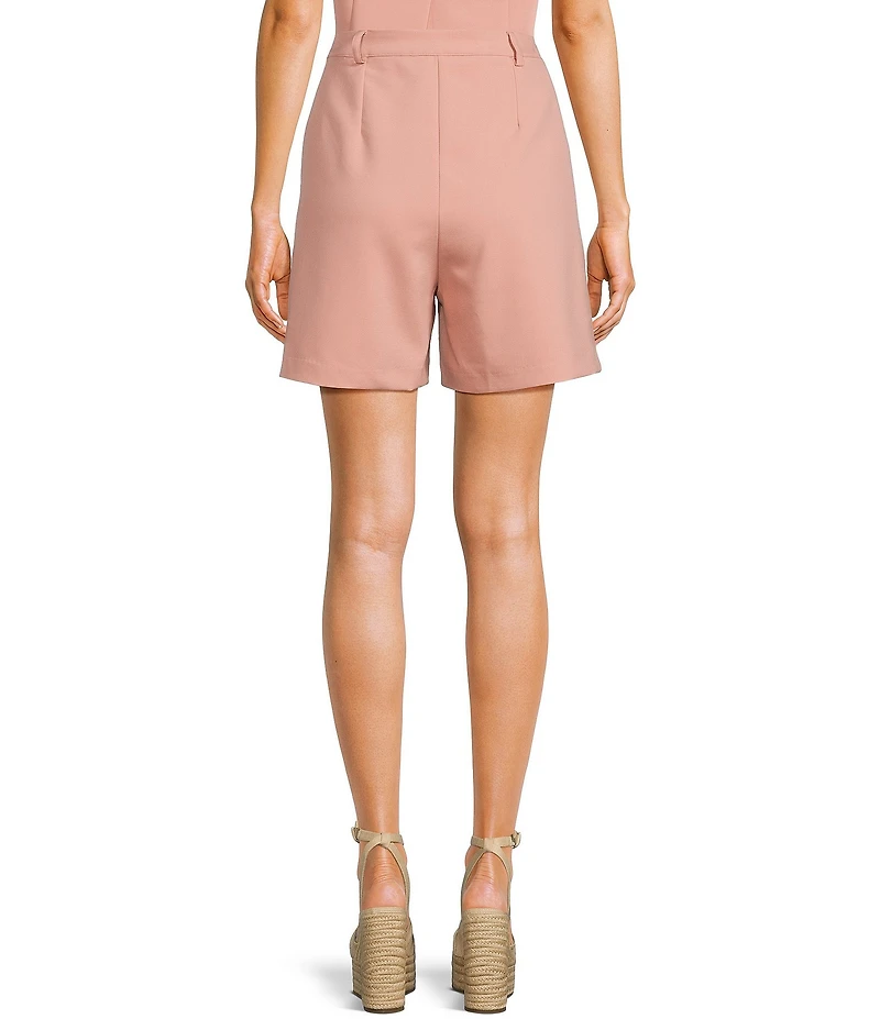 Sadie & Sage Seasons Bloom Solid Pleated Coordinating Shorts