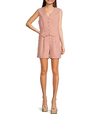 Sadie & Sage Seasons Bloom Solid Pleated Coordinating Shorts