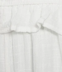 Sadie & Sage Strapless Smocked Bodice Wide Leg Jumpsuit