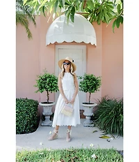 SAIL to SABLE x Palm Beach Lately 2 Piece Scallop Eyelet Midi Skirt Tank Set
