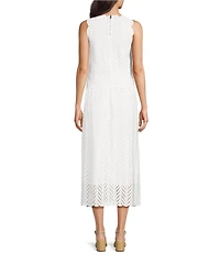 SAIL to SABLE x Palm Beach Lately 2 Piece Scallop Eyelet Midi Skirt Tank Set