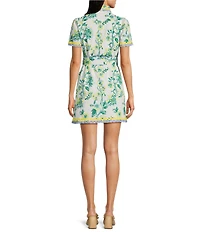 SAIL to SABLE x Style Charade Ella Floral Print Short Sleeve Dress