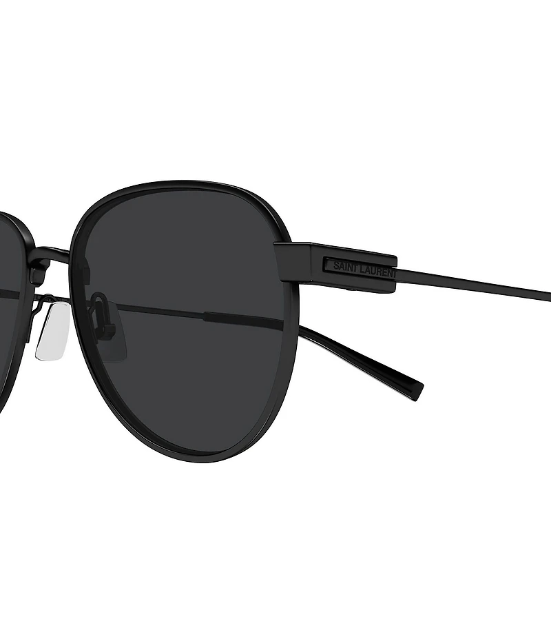 Saint Laurent Men's SL Logo 53mm Round Sunglasses