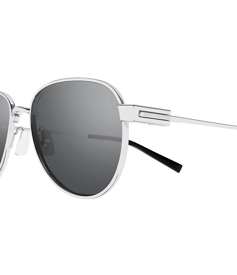 Saint Laurent Men's SL Logo 53mm Round Sunglasses
