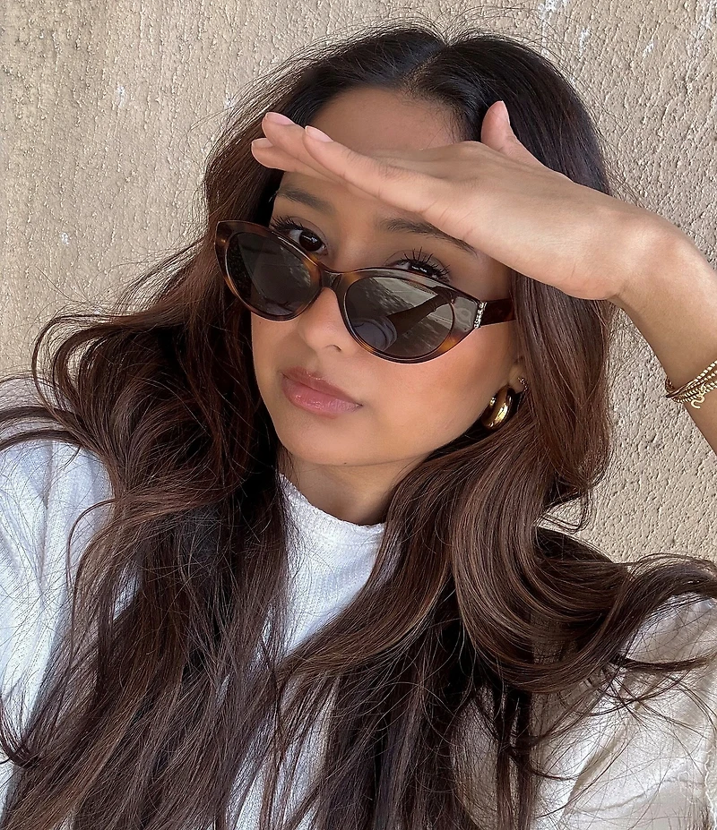 Yves Saint Laurent Women's Monogram Havana 54mm Cat Eye Sunglasses