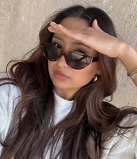 Yves Saint Laurent Women's Monogram Havana 54mm Cat Eye Sunglasses