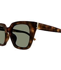 Yves Saint Laurent Women's Monogram Hinge 51mm Havana Cat Eye Sunglasses