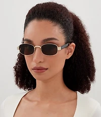 Yves Saint Laurent Women's SL Logo 53mm Rectangle Sunglasses