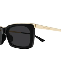 Saint Laurent Women's SL Logo 57mm Rectangle Sunglasses