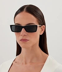 Saint Laurent Women's SL Logo 57mm Rectangle Sunglasses