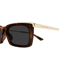 Saint Laurent Women's SL Logo 57mm Rectangle Sunglasses