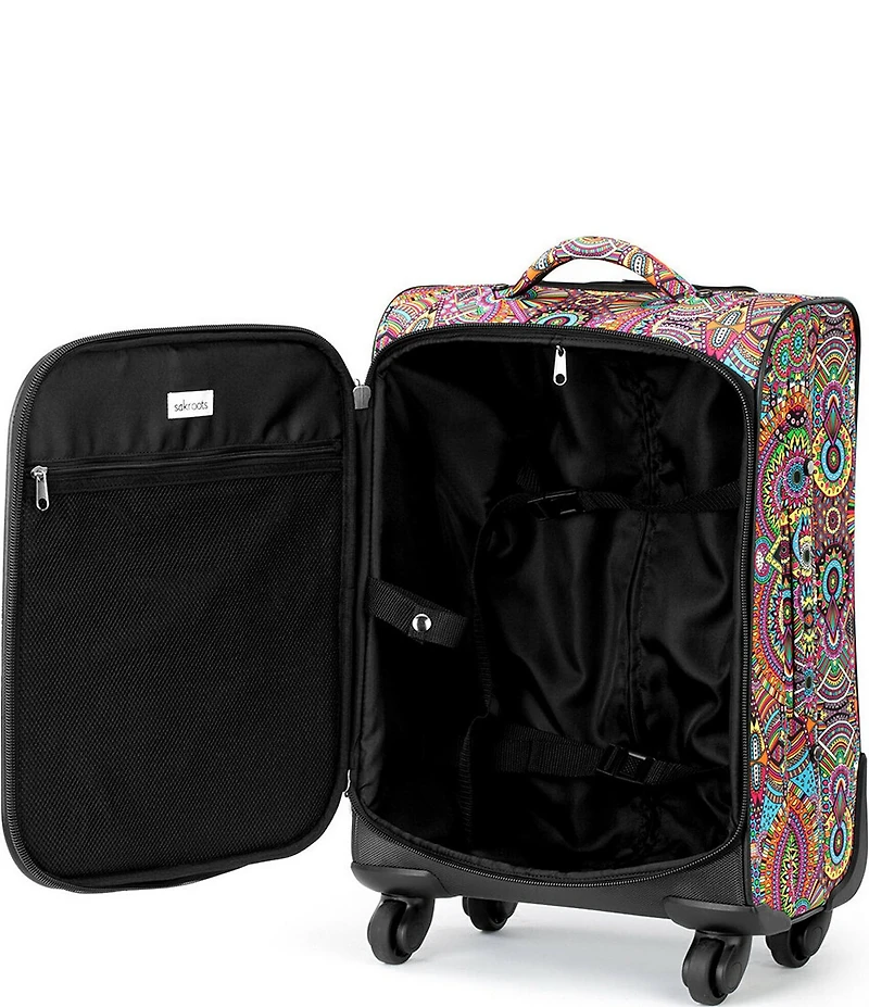 Sakroots On The Go Carry-on 4-Wheel Spinner Eco Twill Rainbow Print Luggage