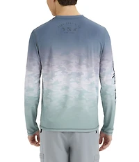 Salt Life Fish Net Fade Long Sleeve AOP Perforated Mesh T-Shirt