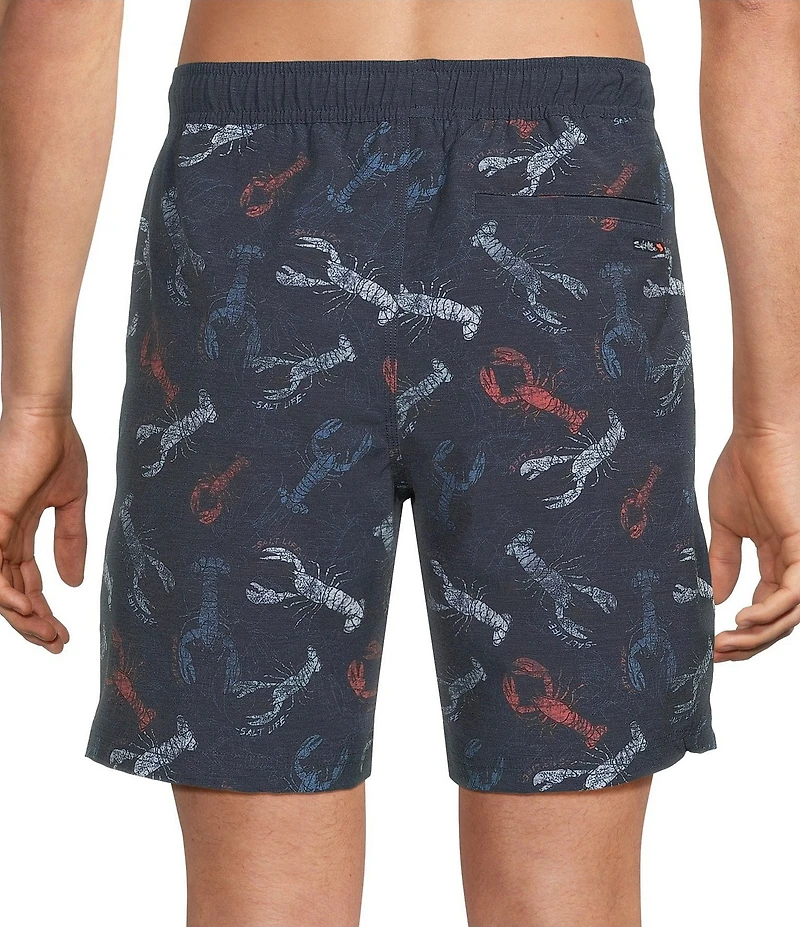 Salt Life Harbor Claws 7#double; Inseam Swim Trunks