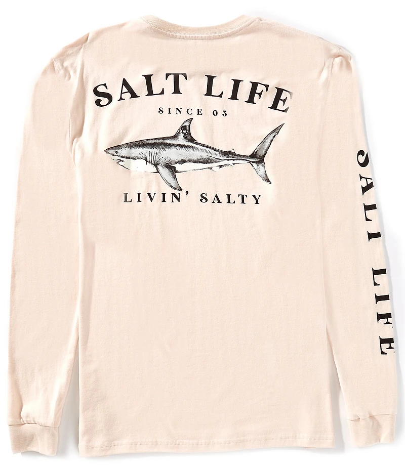 Salt Life Jaws Of Steel Long Sleeve Graphic T-Shirt