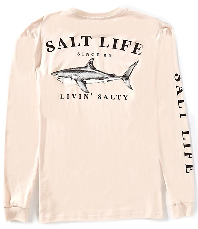 Salt Life Jaws Of Steel Long Sleeve Graphic T-Shirt