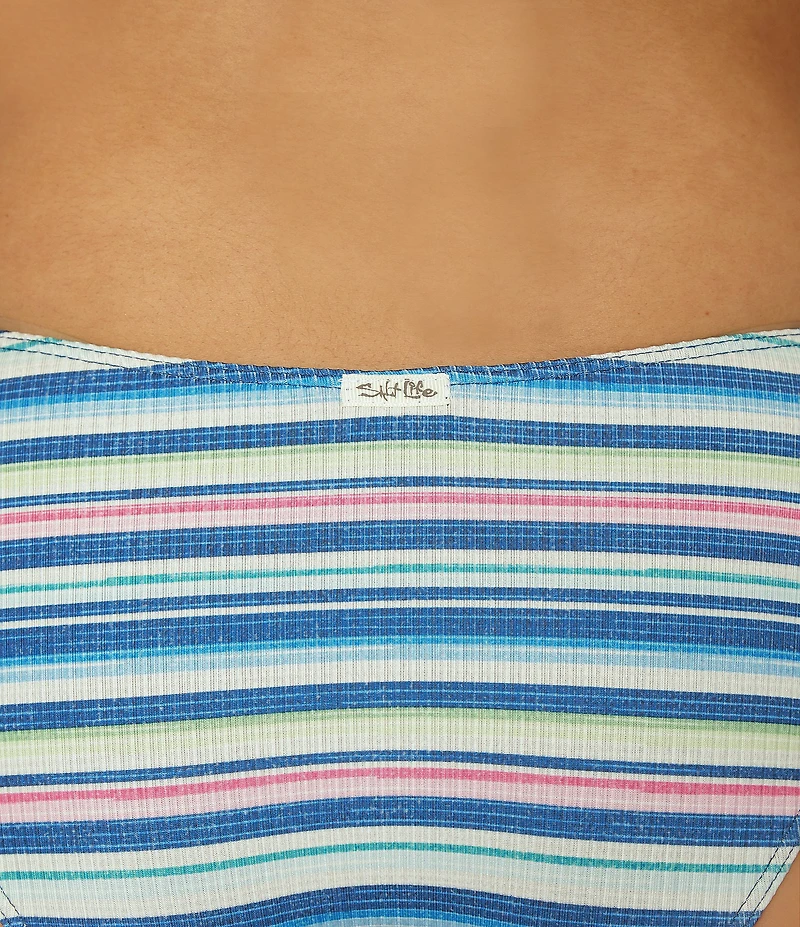 Salt Life Natalie Stripe Hipster Low Rise Swim Bottoms