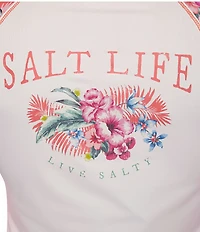 Salt Life Orchid Island Kelly Long Sleeves UPF 50+ Rashguard Swim Cover-Up