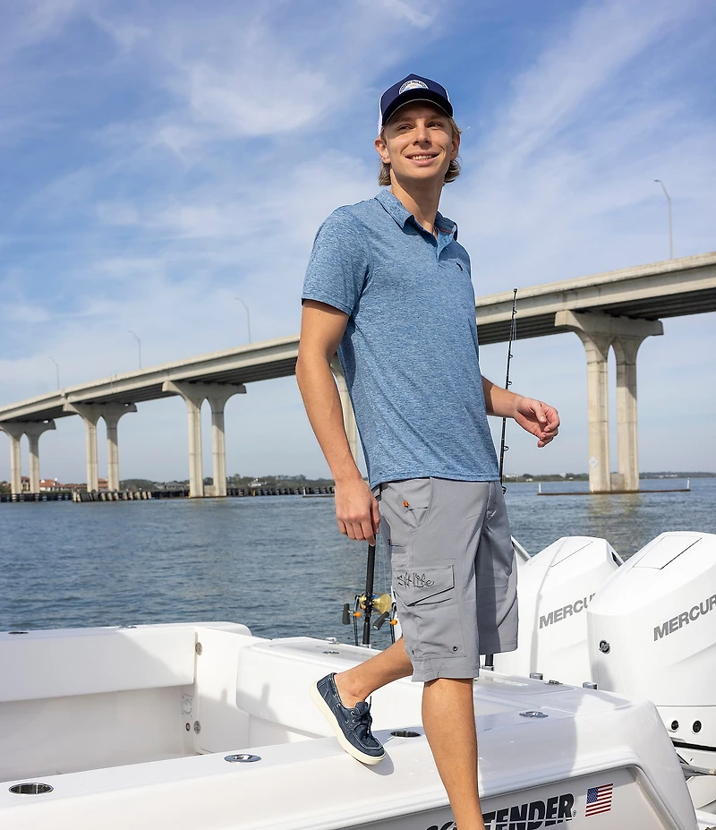 Salt Life Outrigger Short Sleeve Knit Polo Shirt