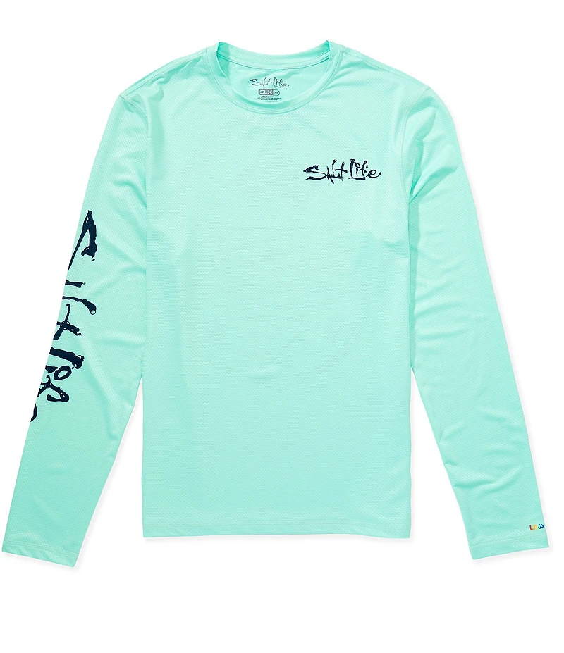 Salt Life Salt Water Long Sleeve SLX Uvapor Perforated Mesh T-Shirt