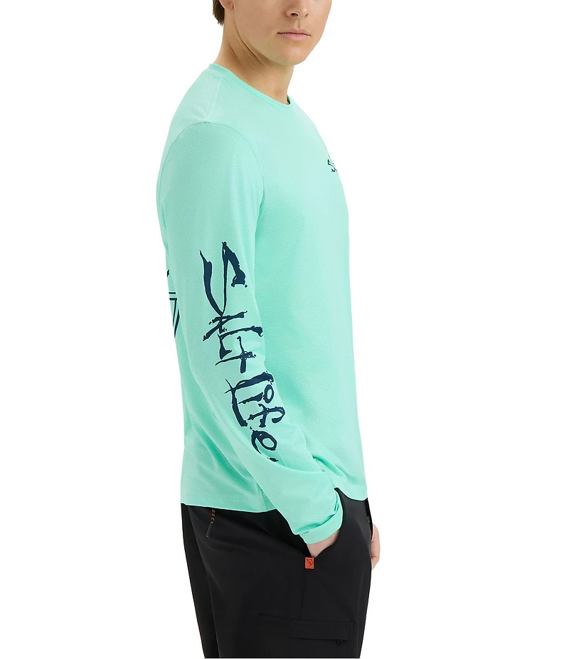 Salt Life Salt Water Long Sleeve SLX Uvapor Perforated Mesh T-Shirt