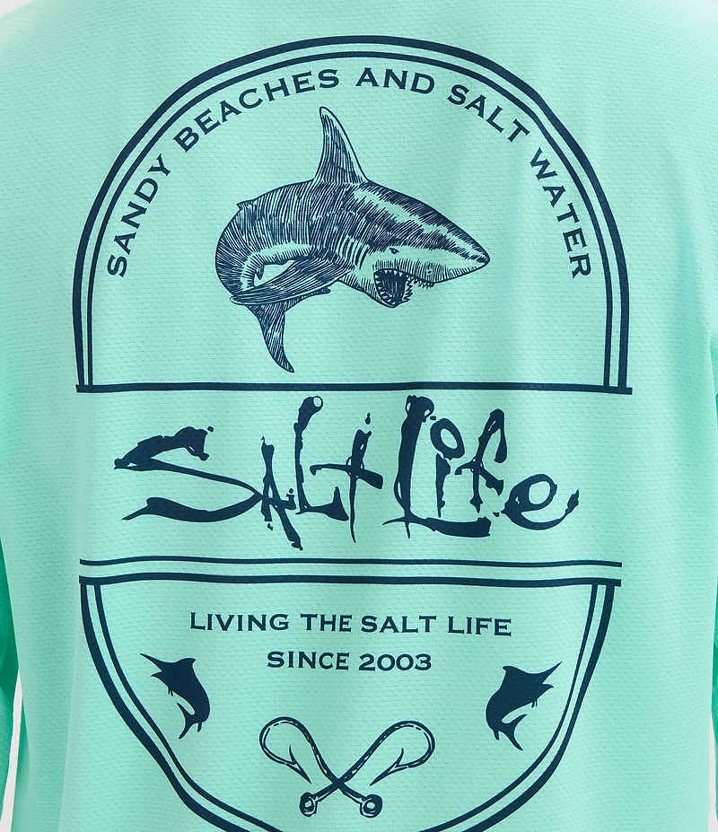 Salt Life Salt Water Long Sleeve SLX Uvapor Perforated Mesh T-Shirt