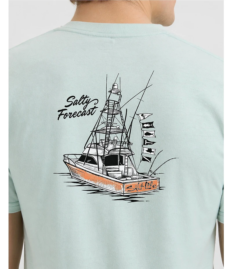 Salt Life Salty Forecast Boat Short Sleeve T-Shirt