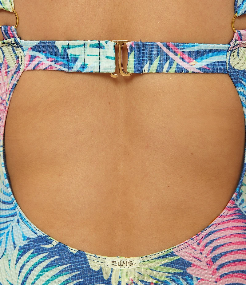 Salt Life Tropical Breeze Scoop Neck Cut-Out One Piece Swimsuit