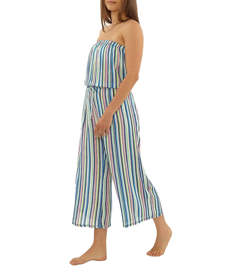 Salt Life Tropical Breeze Stripe Jumpsuit Swim Cover-Up