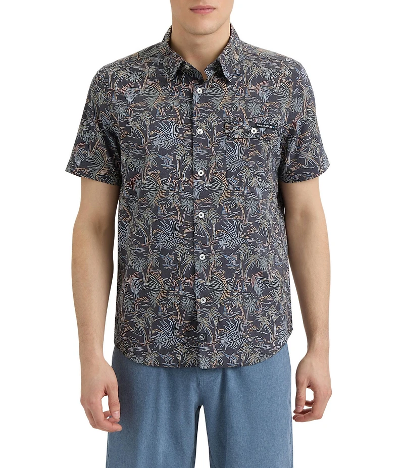 Salt Life Tropical Sunday Printed Short Sleeve Performance Woven Shirt
