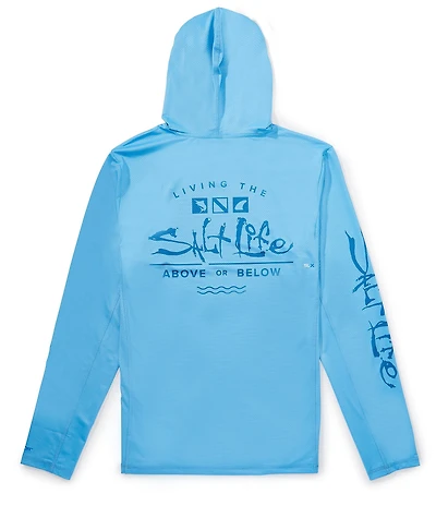 Salt Life Upwell Long Sleeve SLX Vapor Performance Perforated Mesh Hoodie
