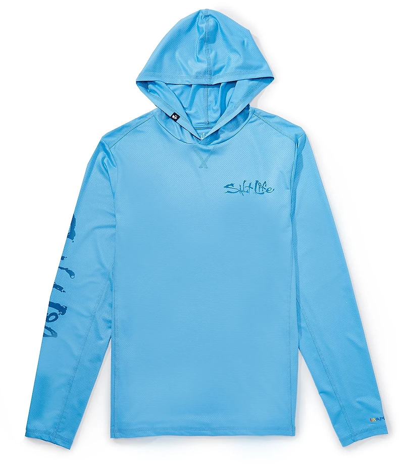 Salt Life Upwell Long Sleeve SLX Vapor Performance Perforated Mesh Hoodie